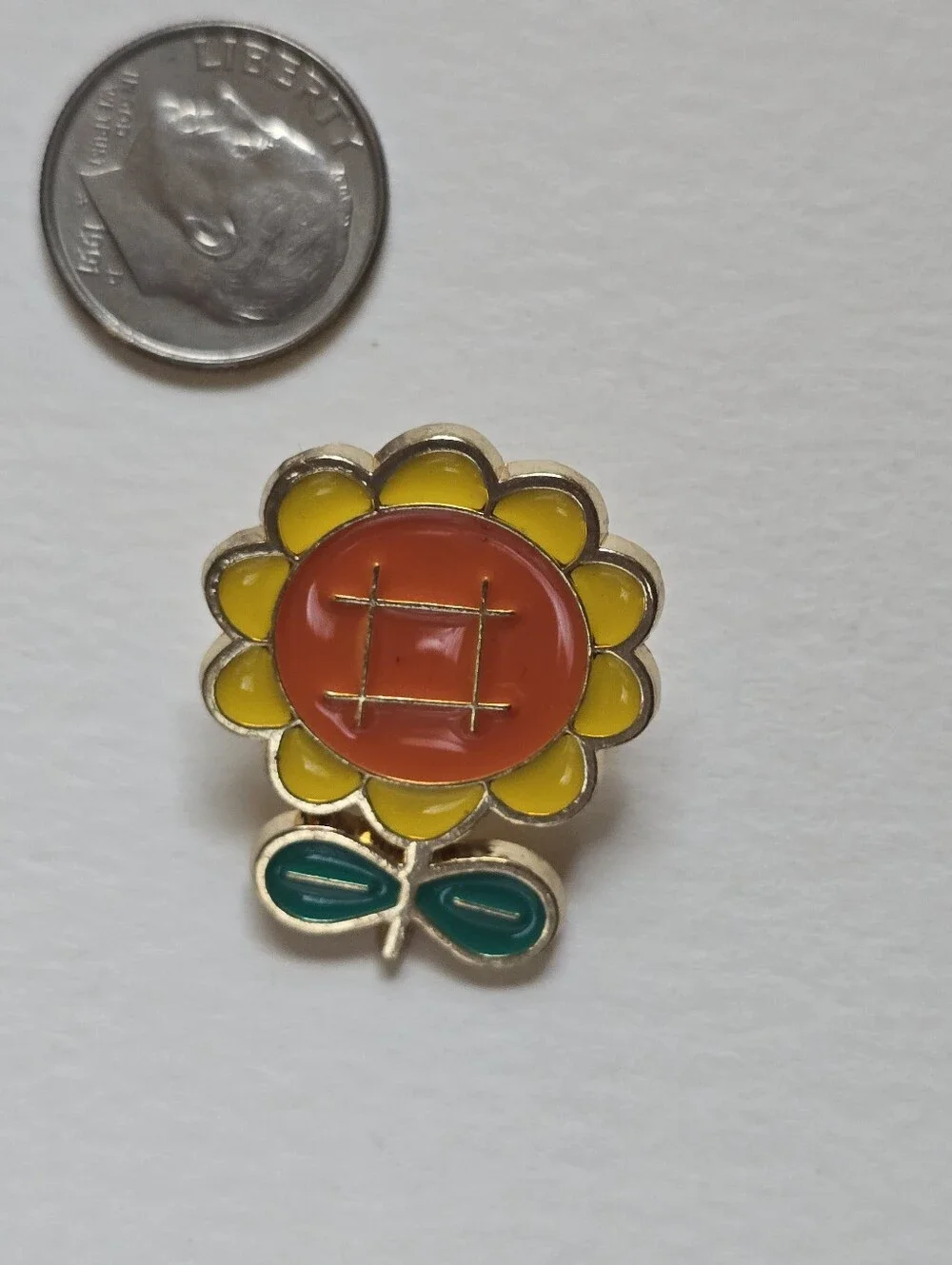 Sunny Enamel Flower Pin